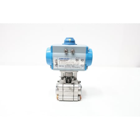 Jamesbury PNEUMATIC STAINLESS THREADED 1IN NPT BALL VALVE 1" 4A 3600 XTB2